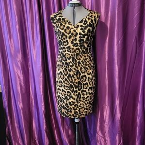Vintage Retro Ellen Tracy Leopard Dress!
